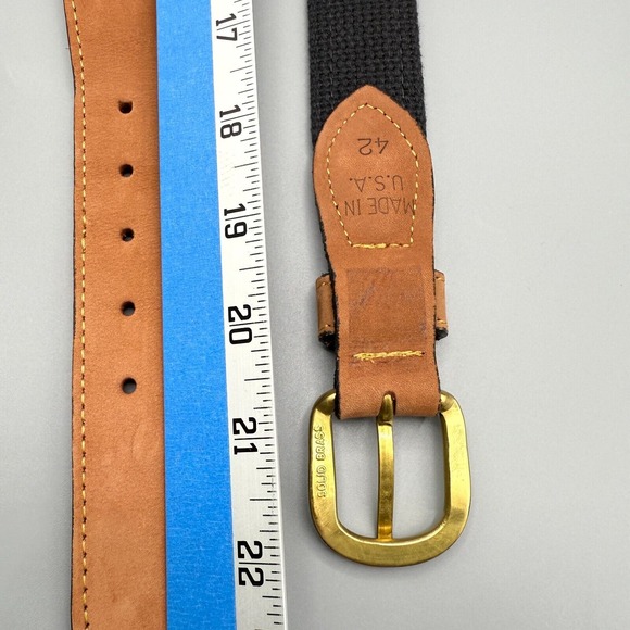 Jacksonville Jaguars Belt Zep Pro Mens Size 42 Brown Leather Canvas Football NFL - Picture 6 of 6